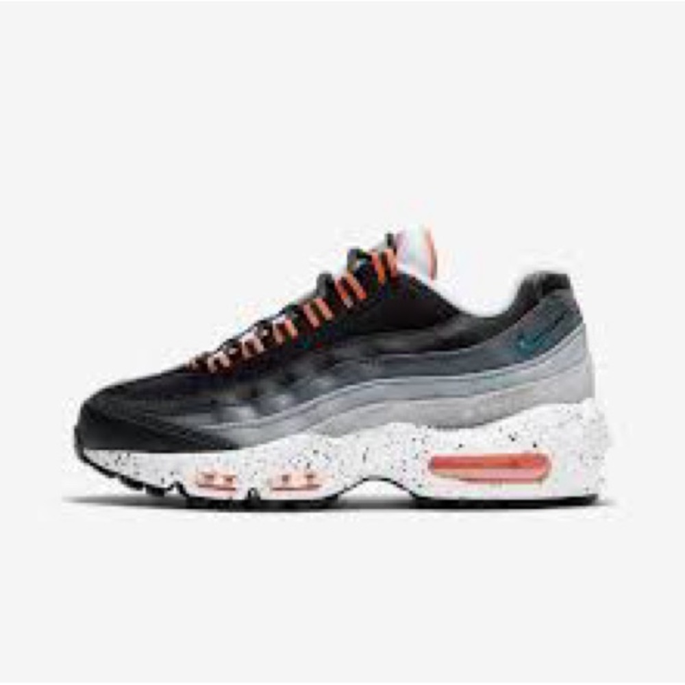 Nike Air Max 95 Recraft Black Gray White Splatter Size 5Y